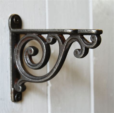 small ornate metal bracket|decorative steel shelf brackets.